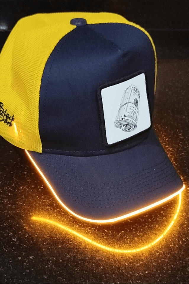 Money Bench Sarı-Lacivert LED'li Beyzbol Şapka