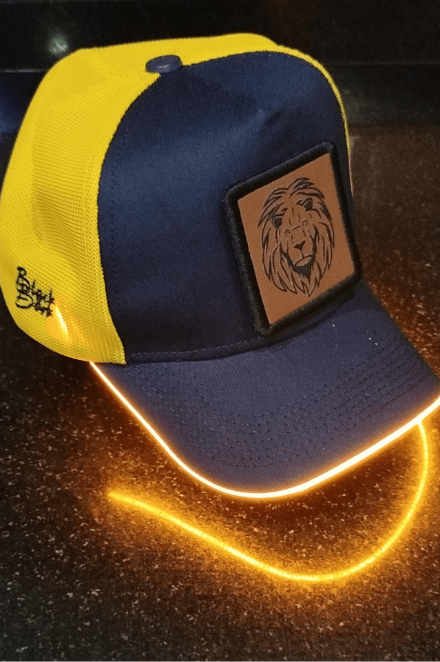 Aslan Bench Sarı-Lacivert LED'li Beyzbol Şapka