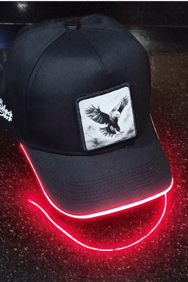 Kartal Bench Siyah LED'li Beyzbol Şapka