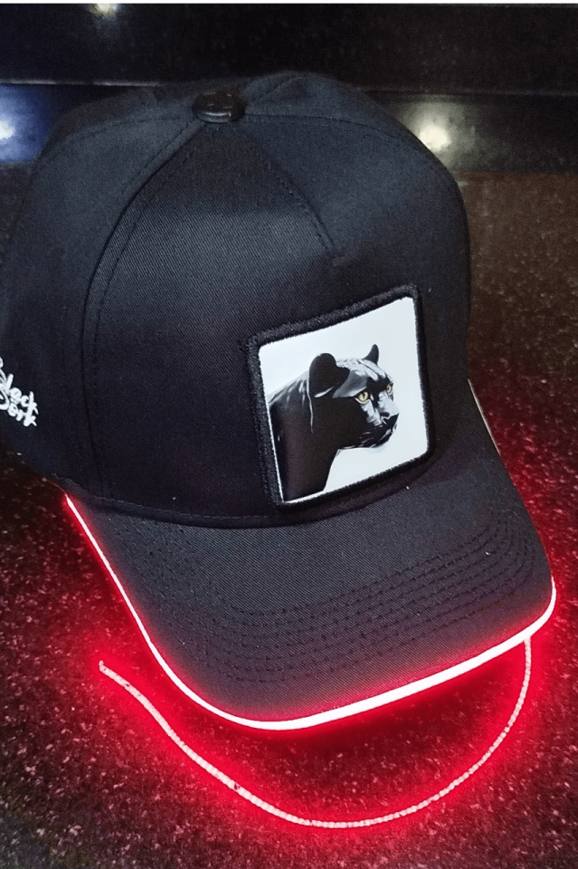 Panter Bench Siyah LED'li Beyzbol Şapka