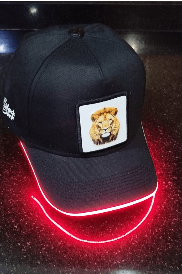 Aslan Bench Siyah LED'li Beyzbol Şapka