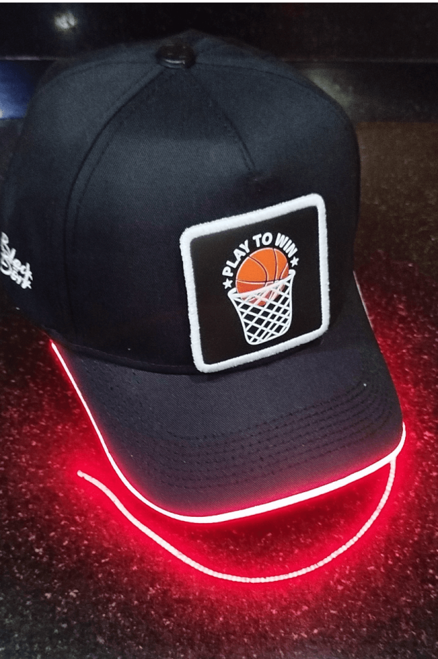 Basket Bench Siyah LED'li Beyzbol Şapka