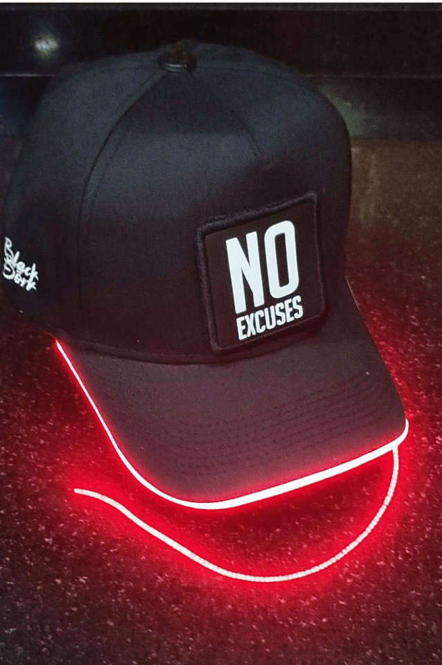 No Excuses Bench Siyah LED'li Beyzbol Şapka
