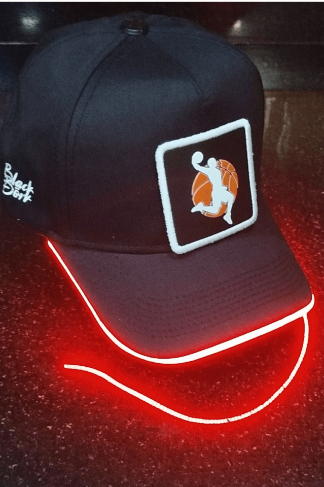Basket Bench Siyah LED'li Beyzbol Şapka