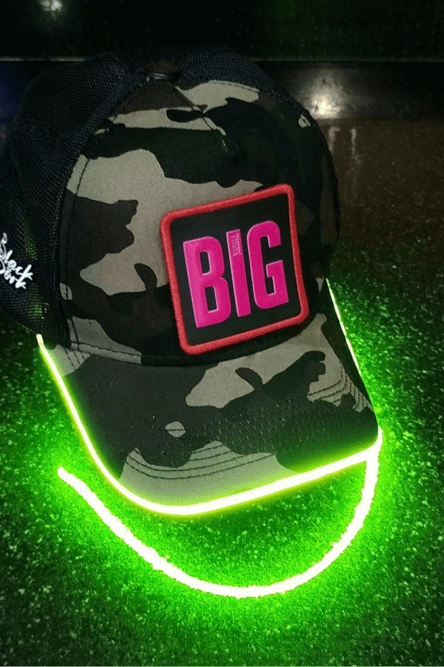 BIG Bench Kamuflaj Yeşil LED'li Beyzbol Şapka