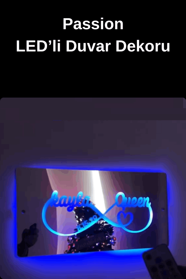 Kişiselleştirilmiş LED'li Duvar Dekoru-Kendi Metnini Yaz