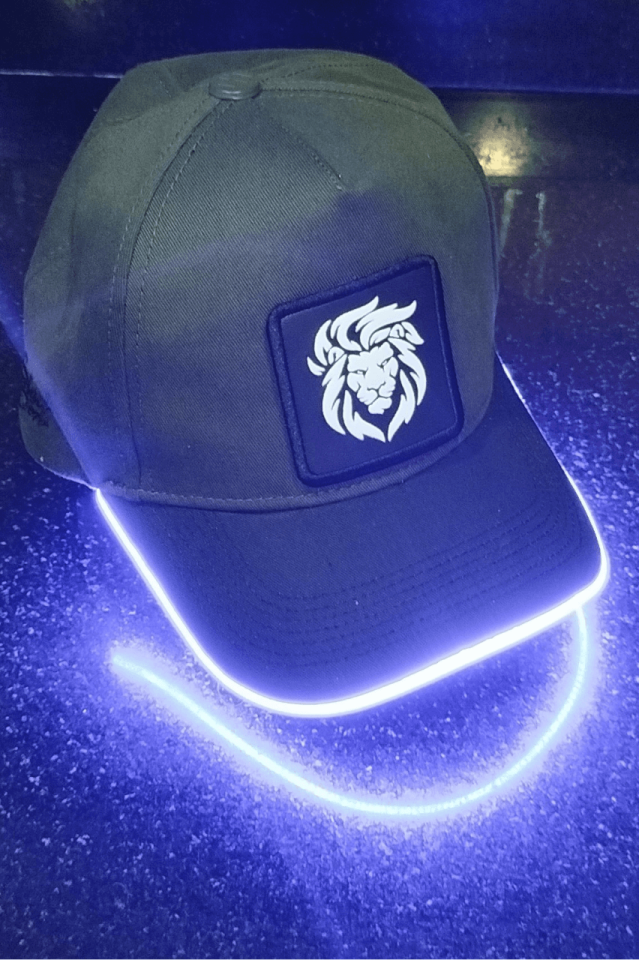 Aslan Bench Yeşil-Siyah LED'li Beyzbol Şapka