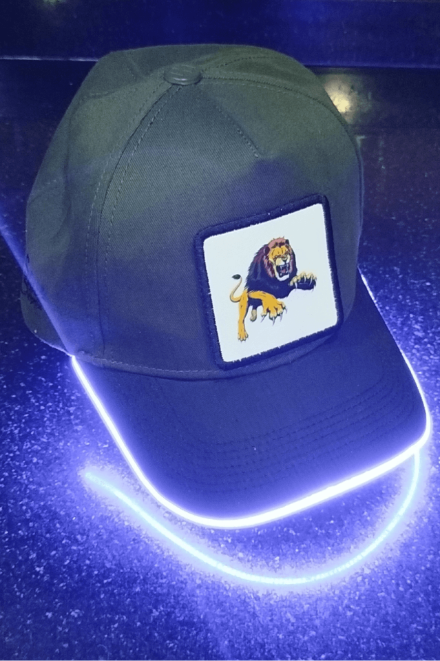 Aslan Bench Yeşil-Siyah LED'li Beyzbol Şapka