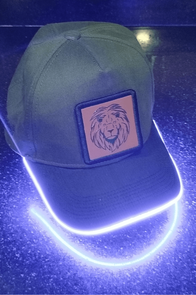 Aslan Bench Yeşil-Siyah LED'li Beyzbol Şapka