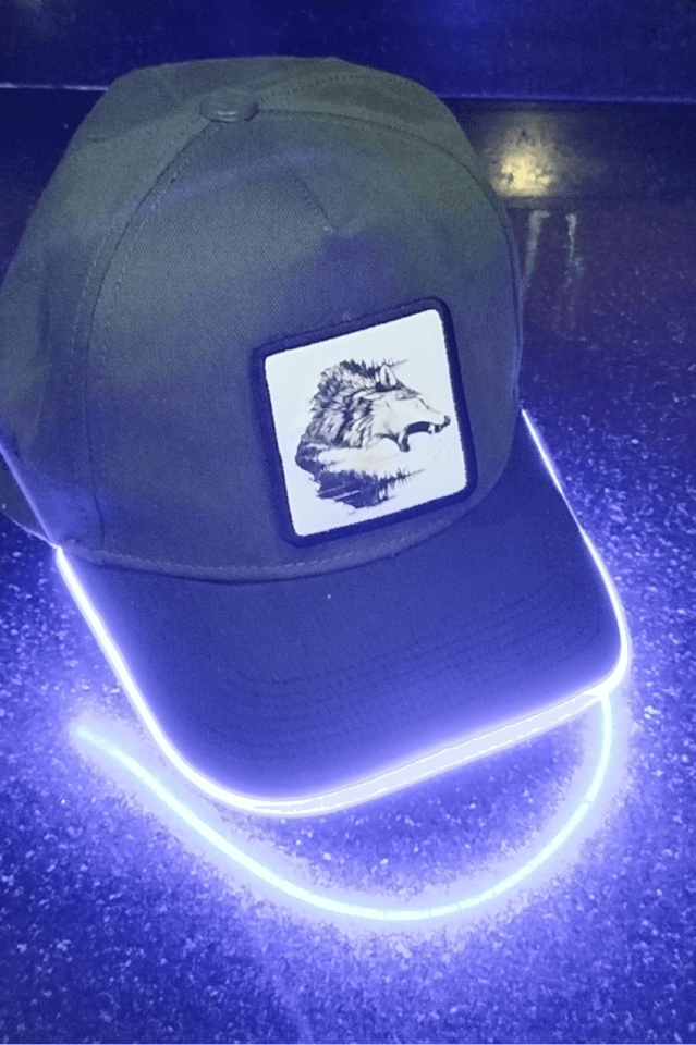 Kurt Bench Yeşil-Siyah LED'li Beyzbol Şapka