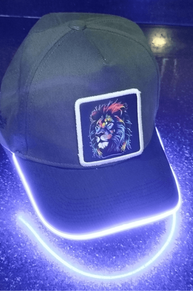 Aslan Bench Yeşil-Siyah LED'li Beyzbol Şapka