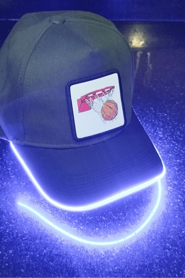 Basket Bench Yeşil-Siyah LED'li Beyzbol Şapka