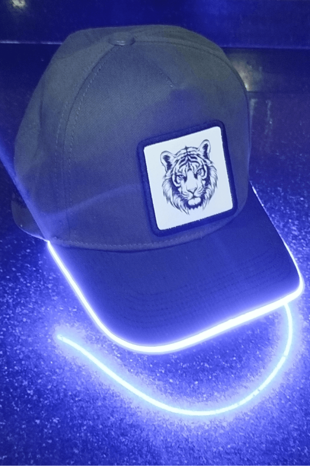 Aslan Bench Yeşil-Siyah LED'li Beyzbol Şapka