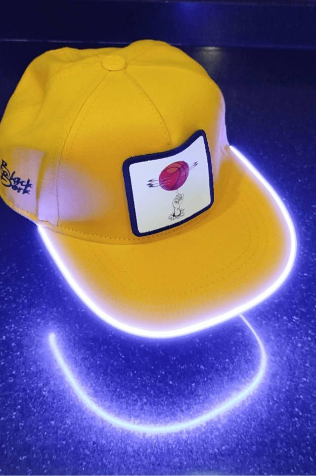 Basket Bench Sarı LED'li Hip Hop Şapka