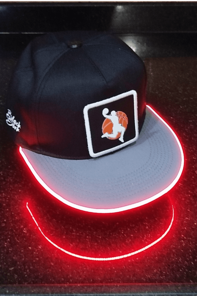 Basket Bench Siyah-Gri LED'li Hip Hop Şapka