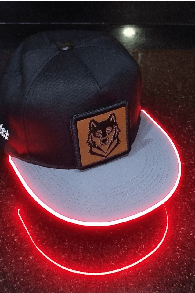 Kaplan Bench Siyah-Gri LED'li Hip Hop Şapka