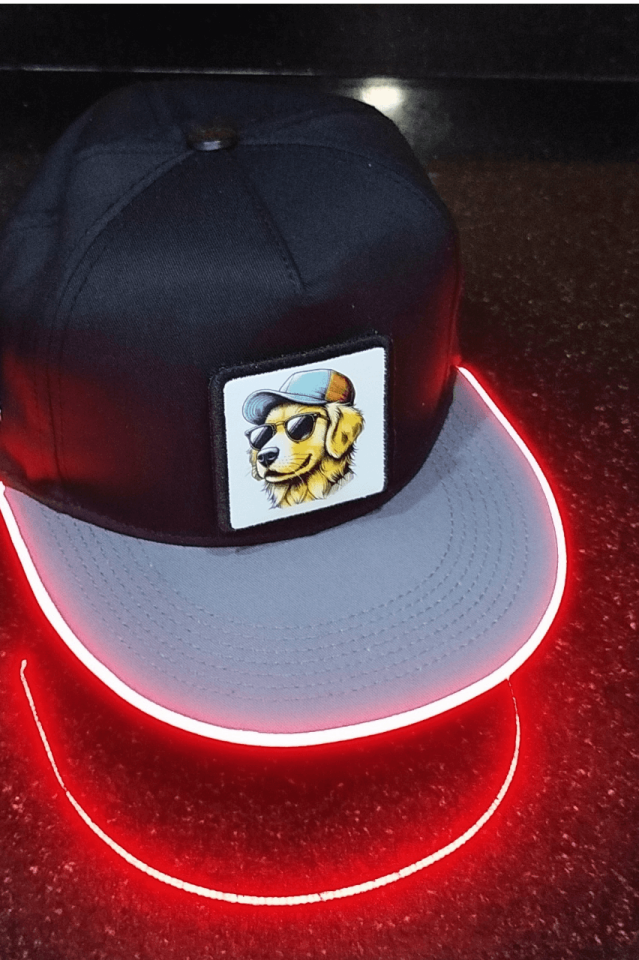 Golden Bench Siyah-Gri LED'li Hip Hop Şapka