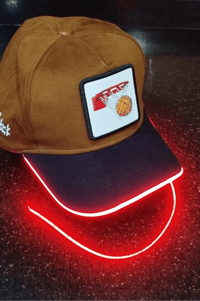 Basket Bench Kahve-Siyah LED'li Beyzbol Şapka