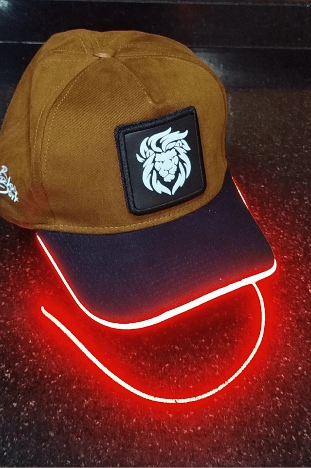 Aslan Bench Kahve-Siyah LED'li Beyzbol Şapka