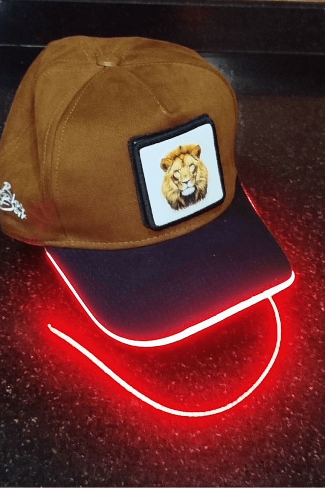 Aslan Bench Kahve-Siyah LED'li Beyzbol Şapka