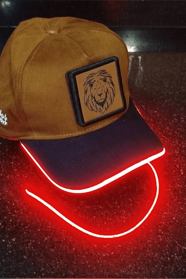 Aslan Bench Kahve-Siyah LED'li Beyzbol Şapka