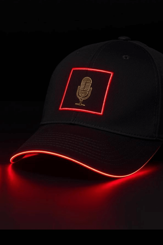 MİKROFON Temalı Beyzbol Kep LED'li Şapkalar