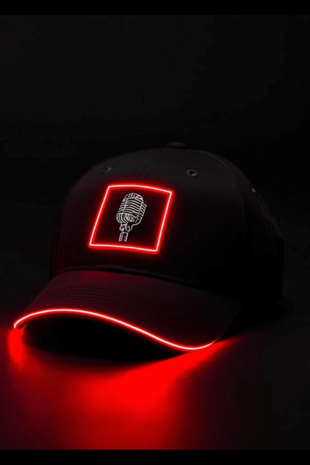MİKROFON Temalı Beyzbol Kep LED'li Şapkalar