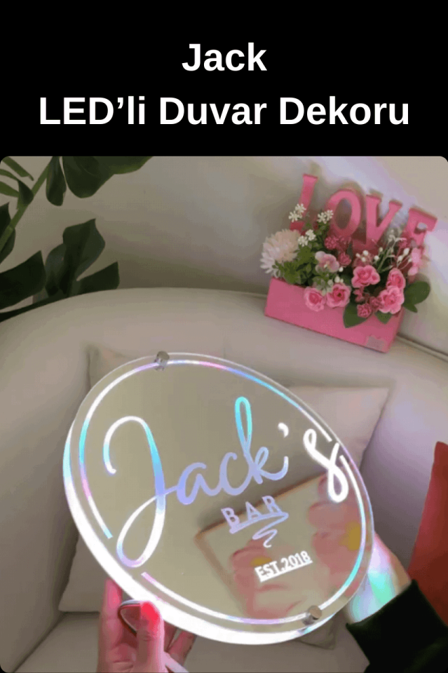 Kişiselleştirilmiş LED'li Duvar Dekoru-Kendi Metnini Yaz