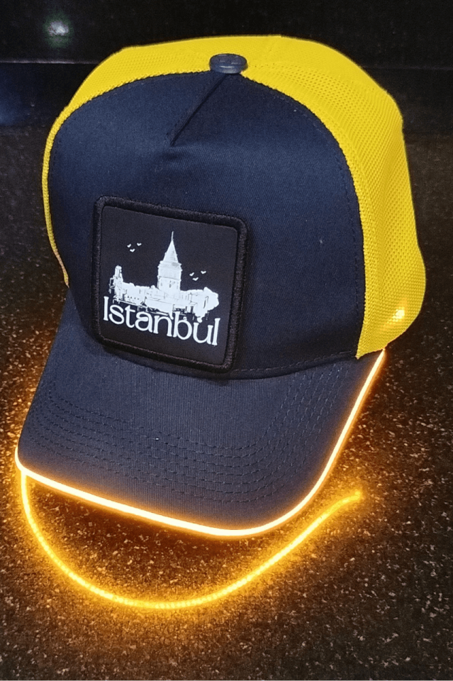 İstanbul Bench Sarı-Lacivert LED'li Beyzbol Şapka
