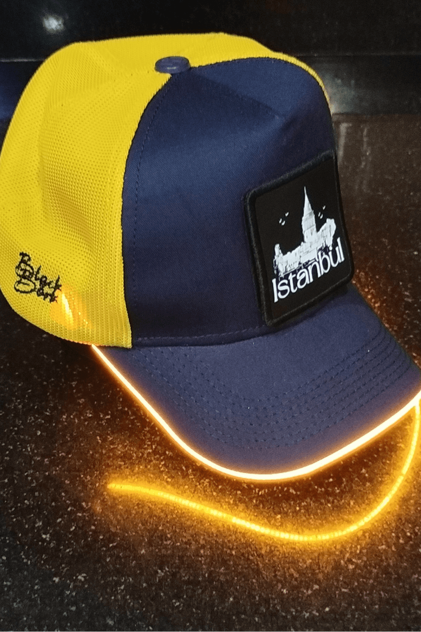 İstanbul Bench Sarı-Lacivert LED'li Beyzbol Şapka