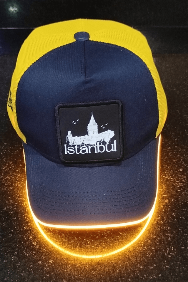 İstanbul Bench Sarı-Lacivert LED'li Beyzbol Şapka