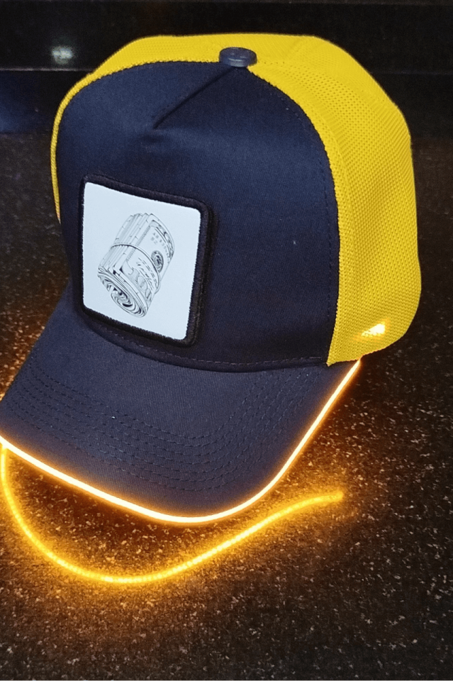 Money Bench Sarı-Lacivert LED'li Beyzbol Şapka