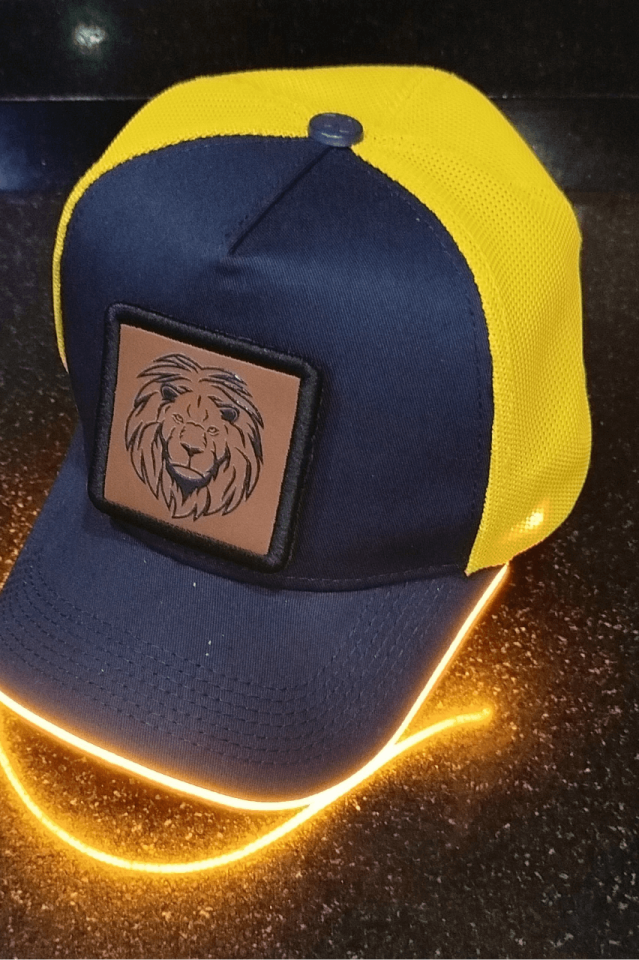 Aslan Bench Sarı-Lacivert LED'li Beyzbol Şapka
