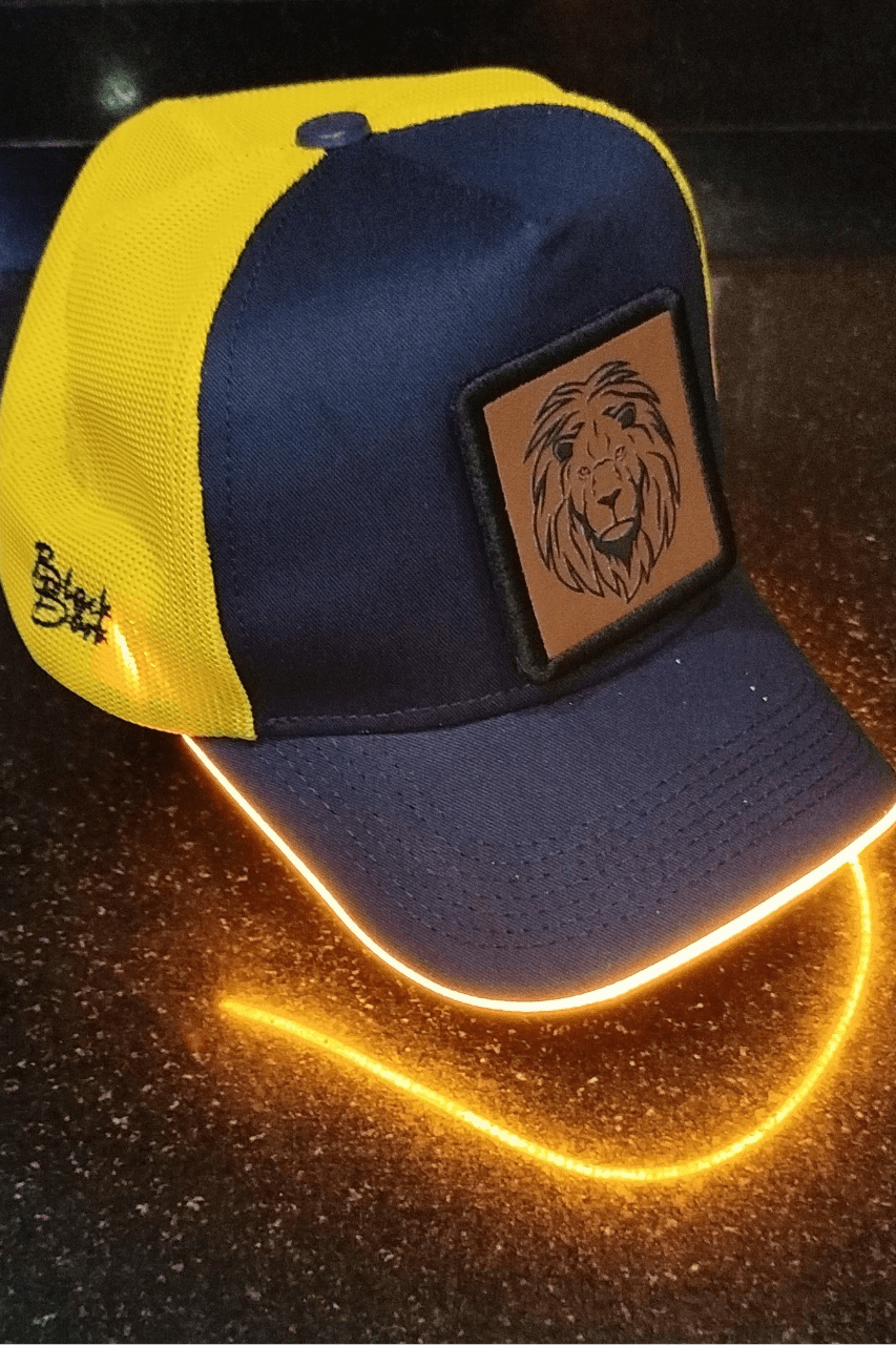 Aslan Bench Sarı-Lacivert LED'li Beyzbol Şapka