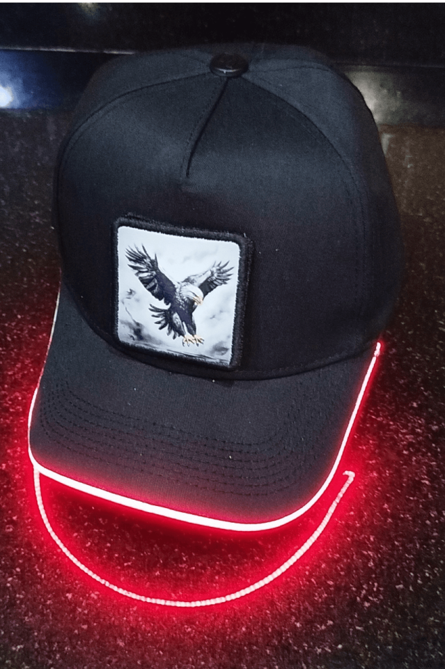 Kartal Bench Siyah LED'li Beyzbol Şapka