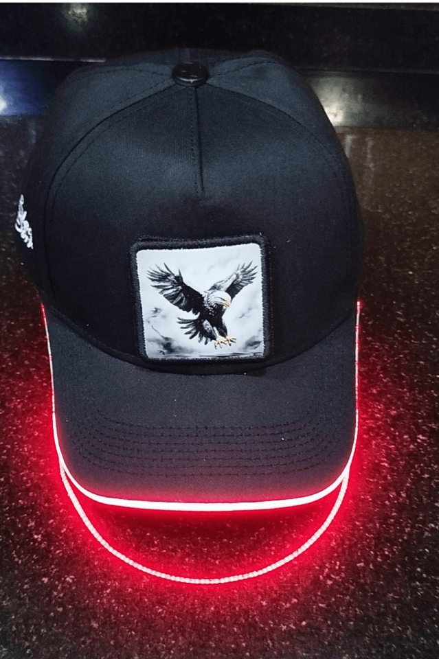 Kartal Bench Siyah LED'li Beyzbol Şapka