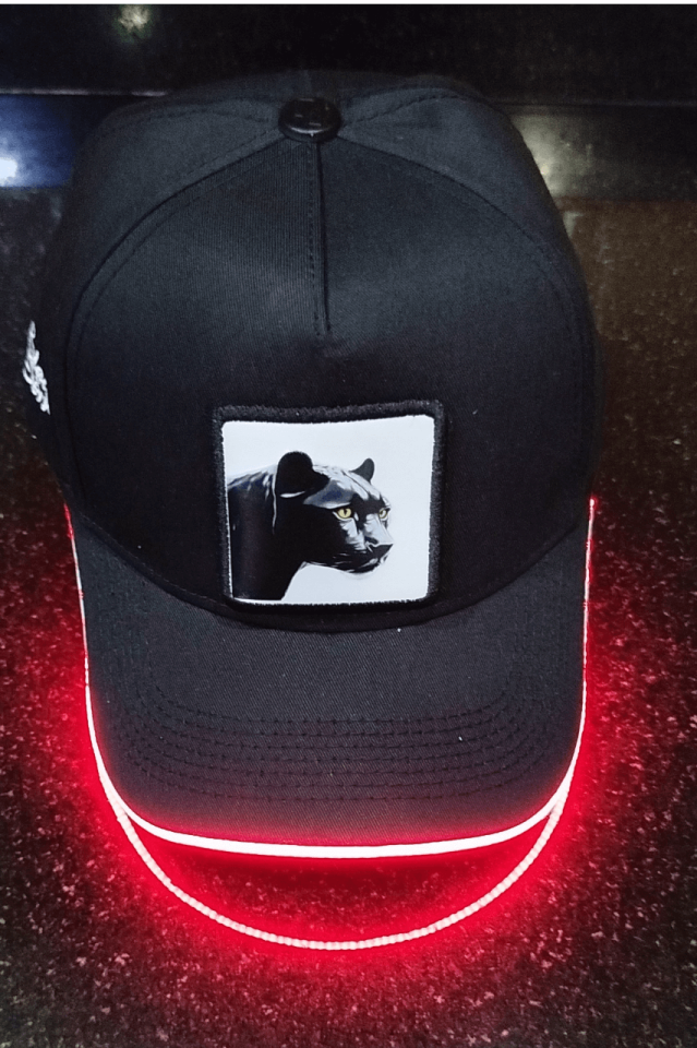 Panter Bench Siyah LED'li Beyzbol Şapka