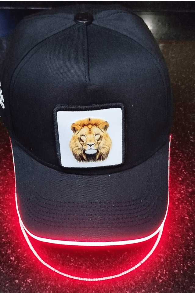 Aslan Bench Siyah LED'li Beyzbol Şapka