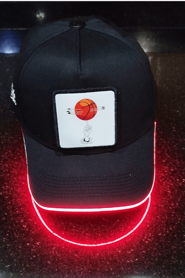 Basket Bench Siyah LED'li Beyzbol Şapka