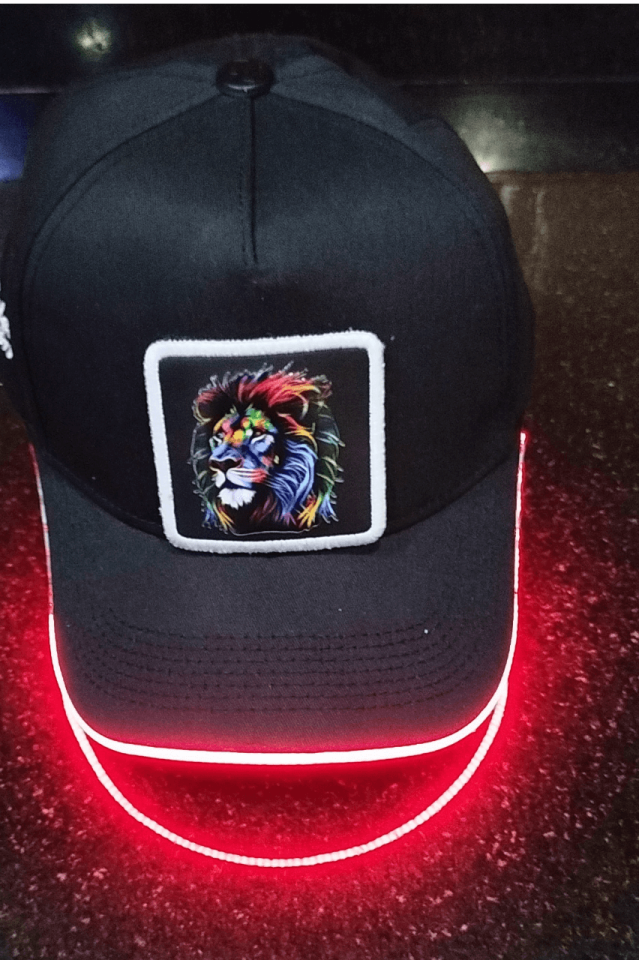 Aslan Bench Siyah LED'li Beyzbol Şapka