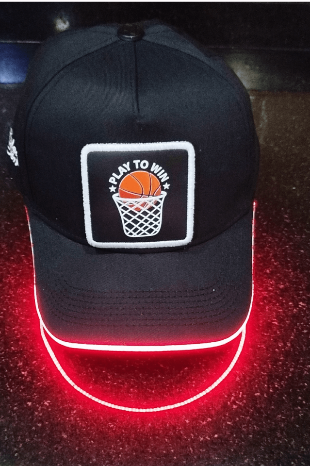 Basket Bench Siyah LED'li Beyzbol Şapka