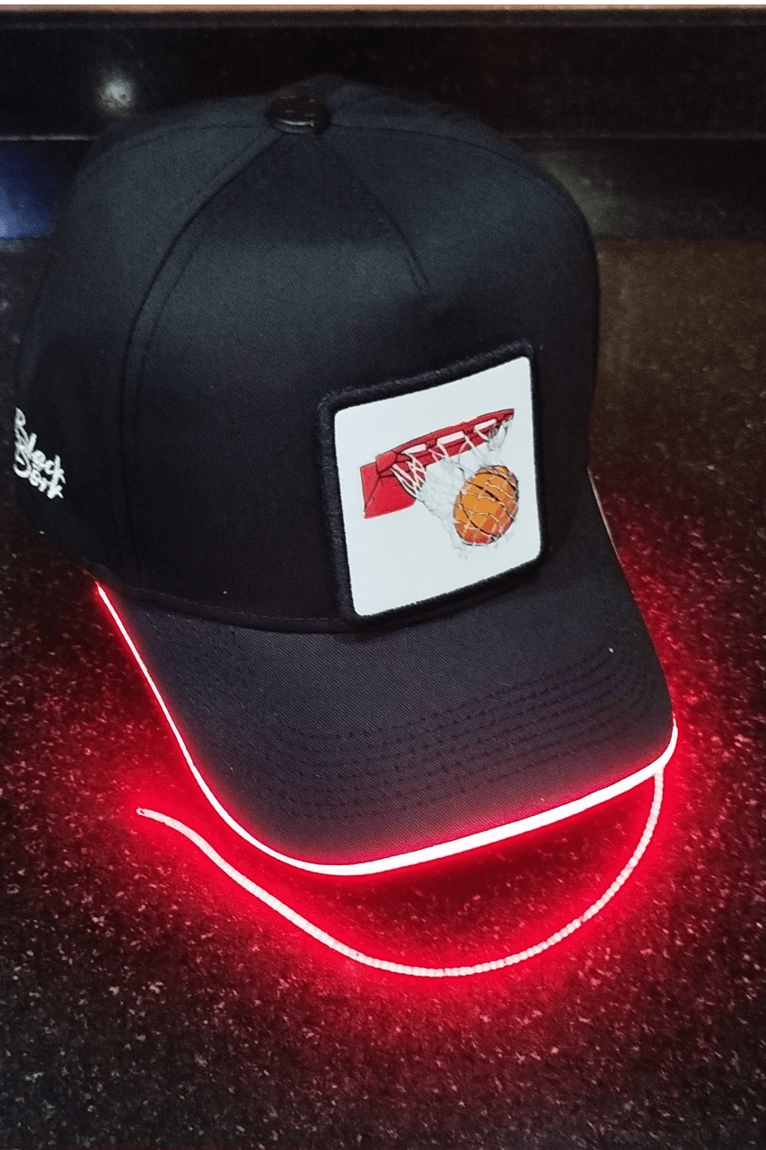 Basket Bench Siyah LED'li Beyzbol Şapka