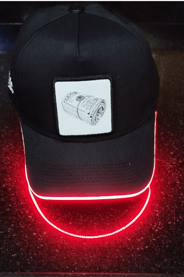 Money Bench Siyah LED'li Beyzbol Şapka