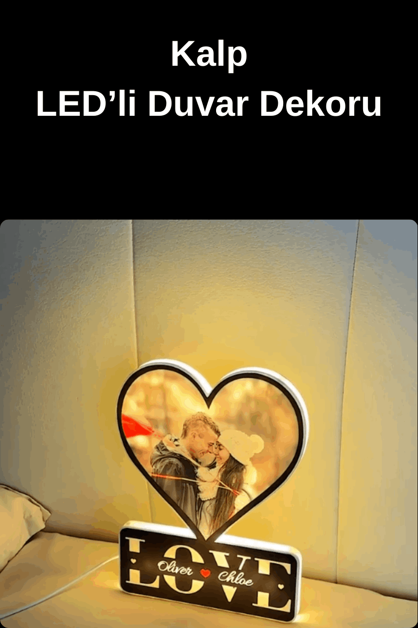 Kişiselleştirilmiş LED'li Duvar Dekoru-Kendi Metnini Yaz