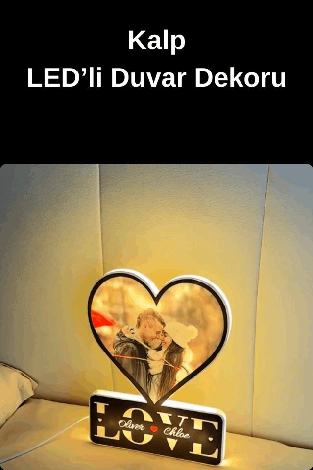 Kişiselleştirilmiş LED'li Duvar Dekoru-Kendi Metnini Yaz