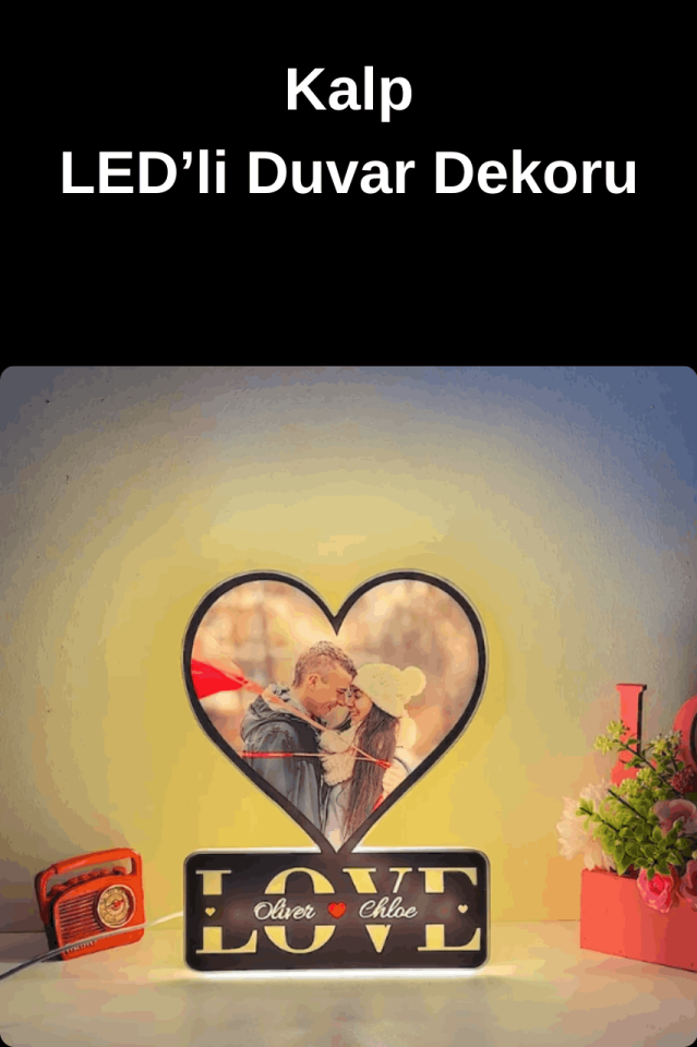 Kişiselleştirilmiş LED'li Duvar Dekoru-Kendi Metnini Yaz