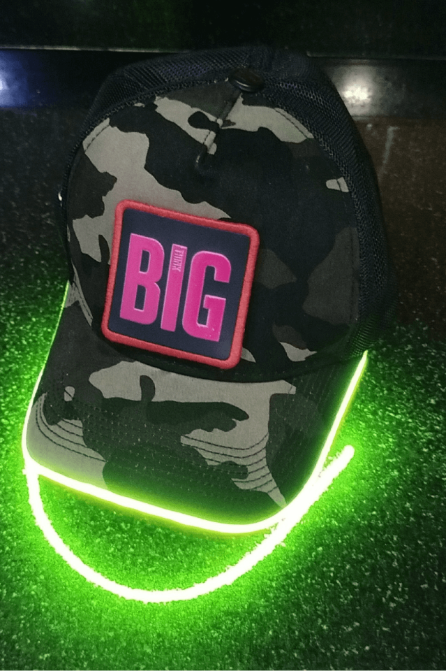 BIG Bench Kamuflaj Yeşil LED'li Beyzbol Şapka