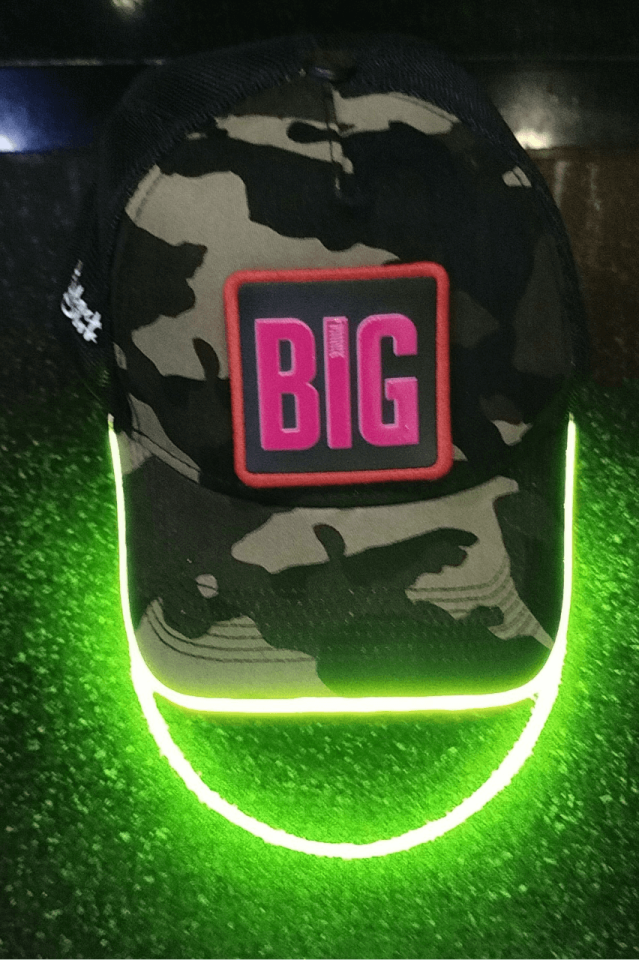 BIG Bench Kamuflaj Yeşil LED'li Beyzbol Şapka