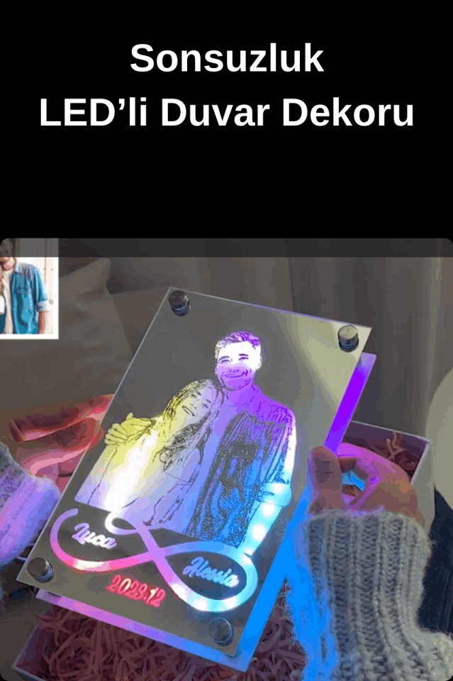 Kişiselleştirilmiş LED'li Duvar Dekoru-Kendi Metnini Yaz