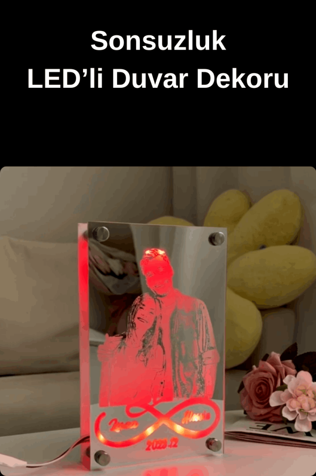 Kişiselleştirilmiş LED'li Duvar Dekoru-Kendi Metnini Yaz
